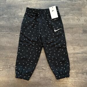Nike Size 4 Black Swoosh Sweatpant Joggers
